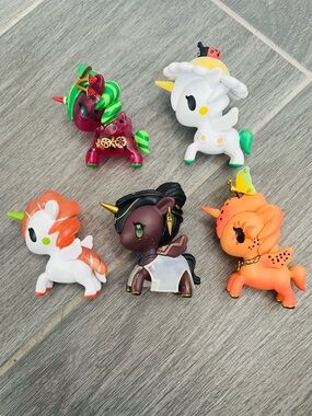 Tokidoki Unicorno Daisy Watermellie Tiger Lilly Ponzue Mel Medarda Lot of 5